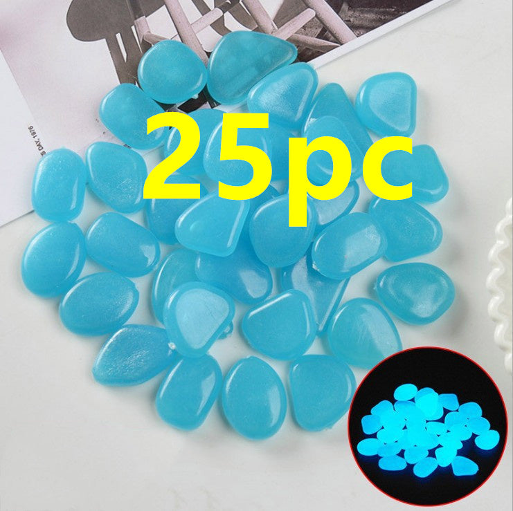 Luminous Stones Fluorescent Aquarium Pebbles Fish Tank Garden Luminous Stones