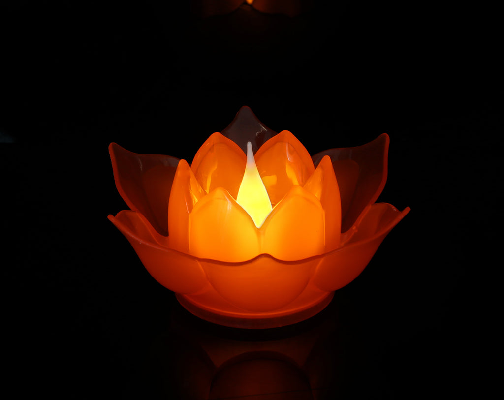 Electronic Plastic Big Lotus With Battery Lamp