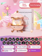 Night Light Projector Kids Nursery Children Room Space Rotation USB Rechargeable Led Night Lamp 12 Films Birthday Christmas Gift