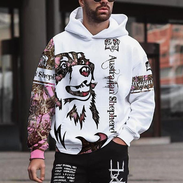 Spring 3D Printed Hooded Long Sleeve Sweater