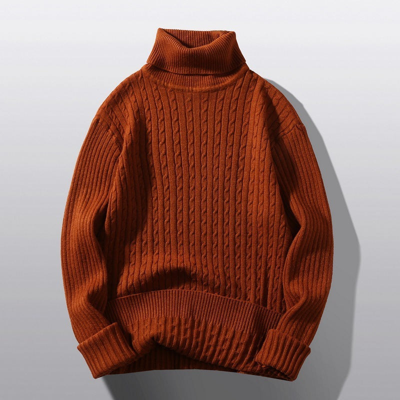 Men's Turtleneck Twist Shape Bottoming Sweater