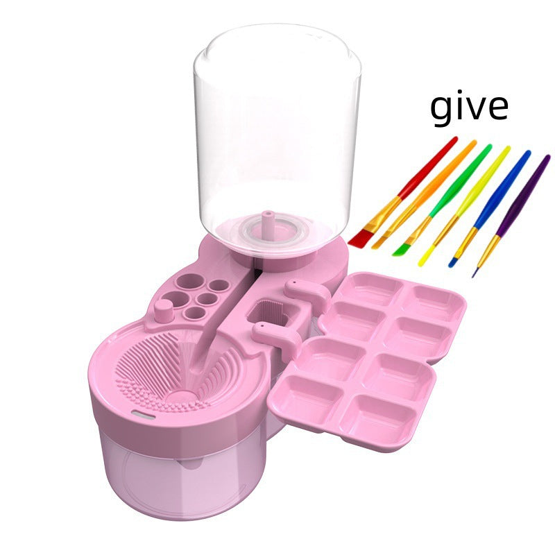 Automatic Water Brush With Brush Press Drainage Cleaner