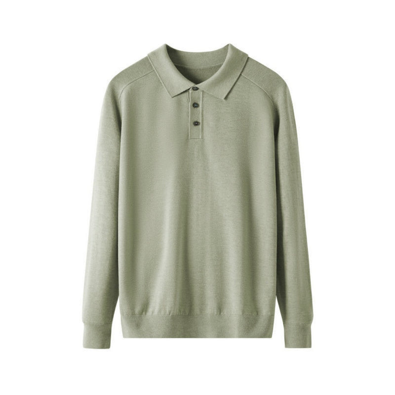 Men's Long-sleeved Sweater Lapel Comfortable All-match sweater