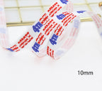 Stars And Stripes Ribbon Dovetail Bowknot Hair Ring Double Stitching Dovetail Ribbon