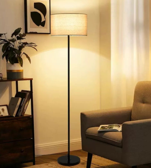 Retro Light Luxury Wood Grain Simple Pleated Floor Lamp Bedroom Bedside Sofa Study Floor Lamp