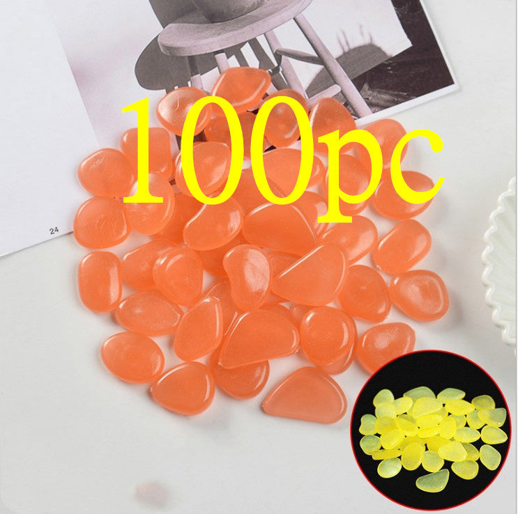 Luminous Stones Fluorescent Aquarium Pebbles Fish Tank Garden Luminous Stones
